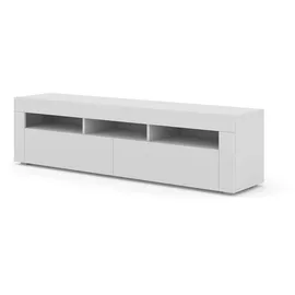 salone srl Moreno TV-Lowboard 160 cm Schwarz Matt/Handwerks-Eiche Spanplatte