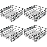 KESSER® Teleskopschublade 30-60cm Schrankbreite verchromt aus Edelstahl Schubladeneinsatz für Küchenschrank Korbauszug Schrankauszug