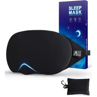 Mavogel Schlafmaske aus Baumwolle - Aktualisiertes Design, Light Blocking mit verstellbarem Nasensteg, weiche und bequeme, Schlafbrille für Herren und Frauen, für Schichtarbeit, inklusive Reisetasche