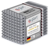 Glart 48GS 10er Set Premium Grubentücher, Geschirrtücher Küchentücher Geschirrhandtücher Küchenhandtücher, 100% Baumwolle OEKO-TEX, 45x90 cm, schwarz, vorgewaschen