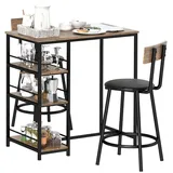 Homcom Bartisch 90 x 50 x 90,5 cm Beige