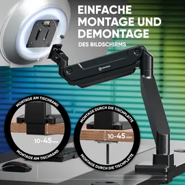 ONKRON G100-B Schwenkarm für 13-32 Zoll bis 9 kg Schwarz