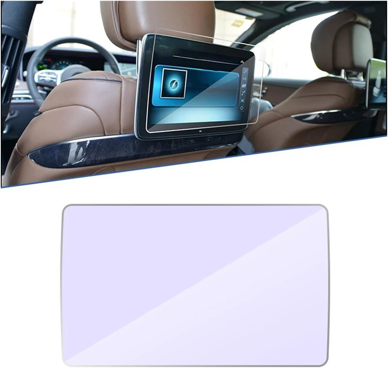 VEETHI Navigation Schutzfolie Für Benz S Für Klasse Für W222 2018 2019 2020 2021 2022 Auto Hinten Sitz Display -dünne Film Full Screen Protector Gehärtetes Glas (Größe : 1 Stück)