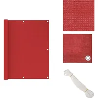 Vidaxl - Balkon-Sichtschutz Rot 120x400 cm hdpe - Balkon Sichtschutz - hdpe Sichtschutz - Sonnenschutz Balkon - Windschild Für Balkon - Privacy