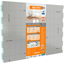 Selit Trittschalldämmplatte SELITAC, 5 mm, 5 m², für Parkett-/Laminatböden, faltbar, mit Tape grün