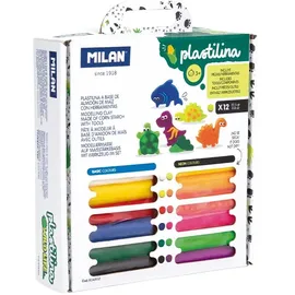 Milan Knetmasse mit Zubehör Wild Life 12 Farben