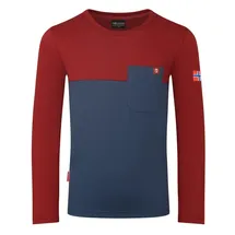 TROLLKIDS Longsleeve Bergen Robust blau|rot 128 (7-8J)