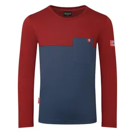 TROLLKIDS Longsleeve Bergen Robust blau|rot 128 (7-8J)