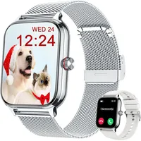 Smartwatch Herren Damen 1,96’’ Fitnessuhr mit Blutdruck, Herzfrequenz, 100+ Sportmodi, IP67 Wasserdicht, Telefonfunktion, Schrittzähler, iOS/A...