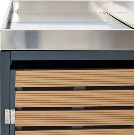 MCW Mülltonnenbox K14 124 x 200 x 84 cm braun