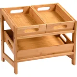 KESPER - Küchenregal Mit Herausnehmbaren Tabletts, Bambus, 39,5 X 26 Cm