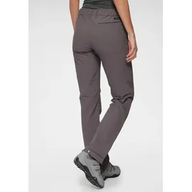 POLARINO Funktionshose POLARINO, Damen, Gr. 44, N-Gr, grau (dunkelgrau), Obermaterial: 92% Polyamid, 8% Elasthan, schmal lang, Hosen Funktionshose, mit Reißverschlusstaschen