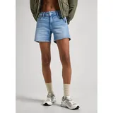 Pepe Jeans Damen Relaxed Short Mw shorts, mit Umschlagsaum Gr. 27 N-Gr, bleach, , 23420035-27 N-Gr