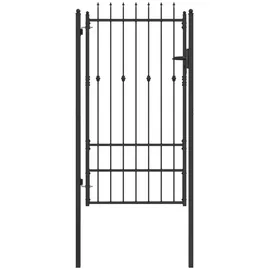 vidaXL Gartentor 175 x 88 cm Schwarz/Stahl