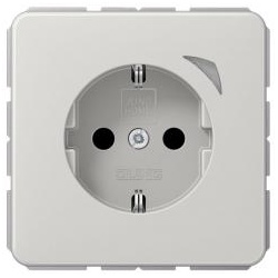 JUNG HOME SCHUKO® Steckdose, Safety+, lichtgrau
