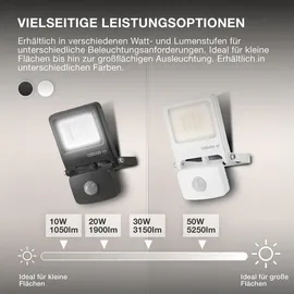 Osram Außenleuchte Aluminium 50 W 5000 lm inkl. Bewegungsmelder Dunkelgrau