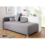 MAINTAL Polsterliege Aolana, mit Bettkasten, in 2 Breiten, Federkern- oder Bonellmatratze wählbar grau 102 cm x 205 cm