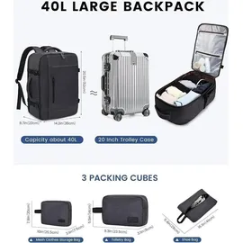 luxuskollektion Handgepäck Rucksack 40L 17 Zoll Laptop Reise