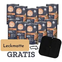 PetRepublic Fine Meat Rindfleischschale 10x400g für Katzen + Leckmatte GRATIS!!!