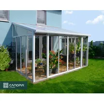 CANOPIA San Remo Alu weiß Acryl 3 mm / Dach HKP 8 mm 12,5 m2