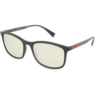 Prada Linea Rossa PS01TS Herren-Sonnenbrille Vollrand Rectangular Kunststoff-Gestell, schwarz