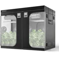 AC Infinity CLOUDLAB 899, Advance Grow Zelt 240 × 240 × 200 cm, 25 mm Mylar-Canvas, 25 mm Stahlstangen, laborgetestet höchste Reflexion, großes Sichtfenster, Indoor Growing