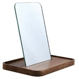 spirella Badezimmerspiegel Design Alesia - tragbarer Schminkspiegel fürs Badezimmer mit Ablage - Spiegel aus Akazienholz für den Waschtisch