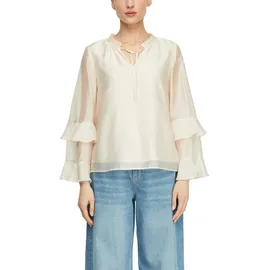 Comma, Comma Lyocell-Bluse mit Volantärmeln - 42