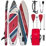 ALPIDEX SUP-Board ALPIDEX Stand Up Paddle Set SUP 320 Komplett Set belastbar bis 200 kg rot