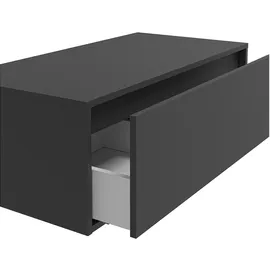 vente-unique Waschbeckenunterschrank hängend - 94 cm - TEANA Anthrazitgrau