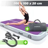 Vendomnia TRACK Matte - aufblasbar, Tumbling Gymnastikmatte, Turnmatte, Trainingsmatte, Fitnessmatte