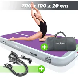 Vendomnia TRACK Matte - aufblasbar, Tumbling Gymnastikmatte, Turnmatte, Trainingsmatte, Fitnessmatte