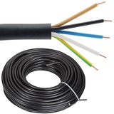 Erdleitung / Starkstromkabel 0,6/1kV NYY-J 5 x 4,0 mm2 - Farbe schwarz - Rolle je 50 m ** 1m/4,14 EUR