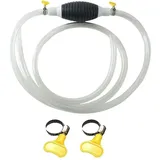 RZXBB Manuelle Siphonpumpe mit PVC-Schlauch und Schlauchklemme – Handpumpe für Benzin, Diesel, Wasser, Öl – Benzinpumpe für Kanister, Fasspumpe, Ölabsaugpumpe, Kraftstoffpumpe, Absaugpumpe (1M)