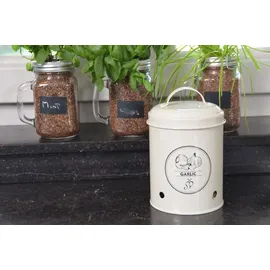 Esschert Design Vorratsdose Knoblauch - Weiß