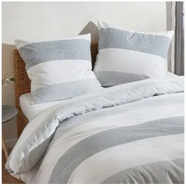 Traumschlaf Streifen Biber grau 135 x 200 cm + 80 x 80 cm