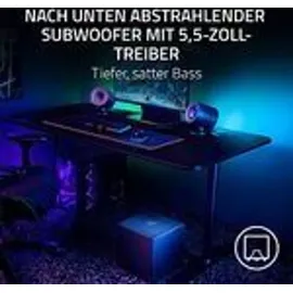Razer Nommo V2 Full-Range-2.1 Gaming-Lautsprecher mit Subwoofer für PC schwarz