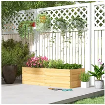 Outsunny Hochbeet aus Holz 140 x 60 x 40 cm