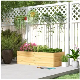 Outsunny Hochbeet aus Holz 140 x 60 x 40 cm