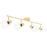 QAZQA - Deckenstrahler Gold mit Glas 4-flammig verstellbar - Laura