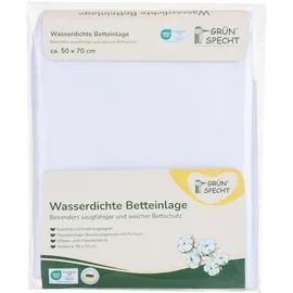 Grünspecht Naturprodukte Betteinlage wasserdicht 50 x 70 cm Weiß