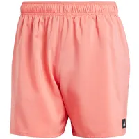 Adidas Herren Solid CLX Length Swim Shorts Badehose, Preloved Scarlet/White, M