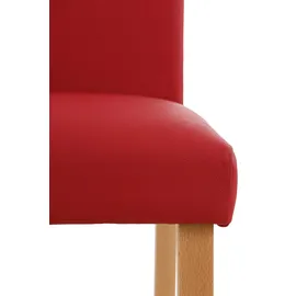 Home Affaire 4-Fußstuhl stuhlparade (Set), 2 St., Kunstleder, rot (dunkelrot, honigfarben), B:42cm H:101cm T:61cm, Stühle