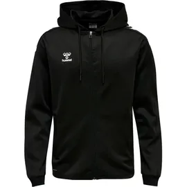 hummel hmlCORE XK Poly Zip Hood Sweat, Black/Black, 2XL