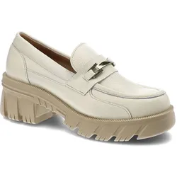 Weiße Halbschuhe Lemar Bequeme Lederschuhe, 40