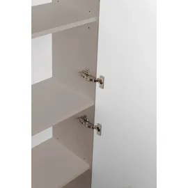 Rodan | Badmöbel | Beige Matt | B/H/T ca. 35/136/27 cm – Badezimmermöbel, Badezimmerschränk, Badschrank Hochschrank | 1 Softclose Tür - Beige