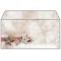 25 SIGEL Weihnachtsbriefumschläge Winter Chalet DIN lang ohne Fenster