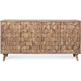 BIZZOTTO Sideboard Stanwood 200 x 85 x 45 cm Beige / Schwarz