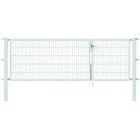 GAH Alberts Doppeltor 300 x 100 cm Silber/Feuerverzinkt
