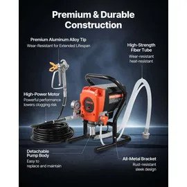 Vevor Airless-Farbspritzgerät 900 W 3300 psi 1,78 L/min